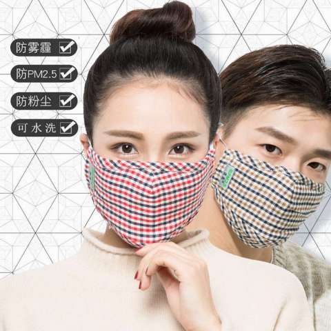 Unisex cotton dustproof washable reusable face mask with filter mouth mask fashion style protective face shield